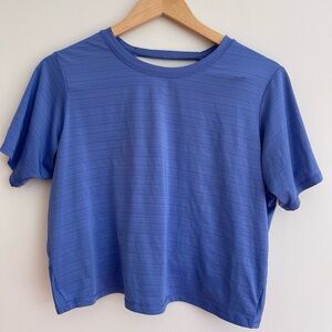 Fabletics workout top with open back